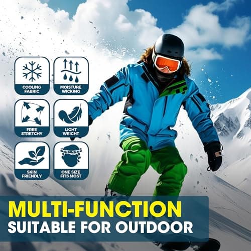 WTACTFUL Winter Neck Warmer Half Face Mask, Windproof Thermal Anti-Fog — view 6