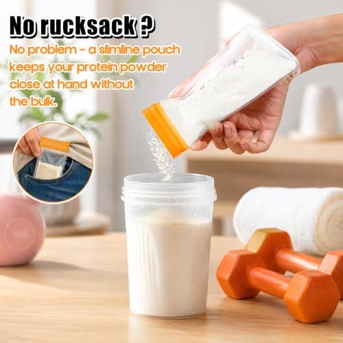YINGENIVA Protein Powder Dispenser Container Set for Gym Fitness Travel — view 4