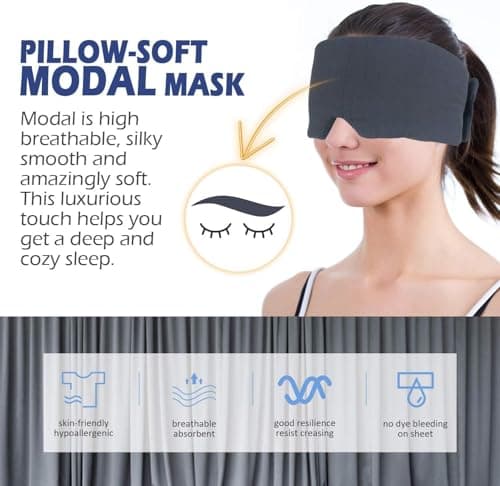 Mavogel Full Coverage Sleep Mask for Sleeping, Modal Light Block Eye Mask — view 2