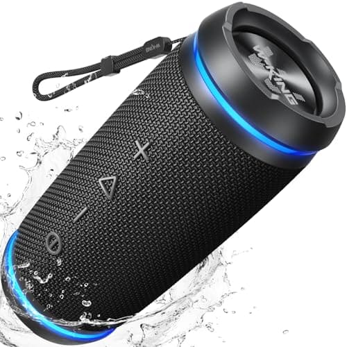 W-KING Bluetooth Speaker, 36W Portable Wireless Bluetooth Speakers, IPX6 Waterproof Outdoor Speaker Loud With 360° Stereo Hi-fi Sound, 2 EQ, BT 5.4, 30H Playtime, for Travel, Sport, Beach, Gifts