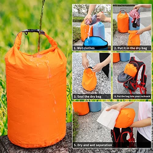 Desoto 10L Dry Bags 4Pack Waterproof Dry Sacks Lightweight Boat Dry Bag Set — view 3