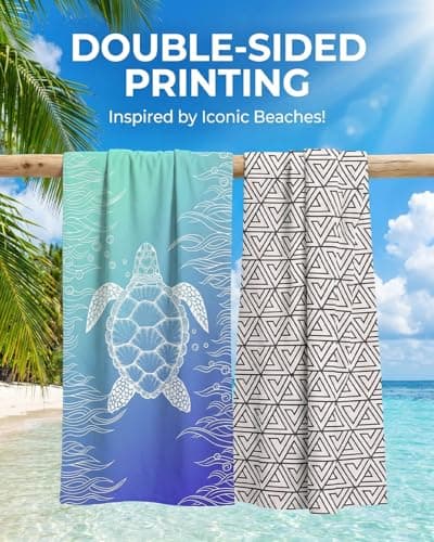 Evoplor 2 Pack Microfibre Beach Towels for Adults Extra Large 180 × 90 cm, Quick Dry Sand Free Beach Towel with Mesh Bag, Lightweight Travel Towels for Holiday, Pool — view 5
