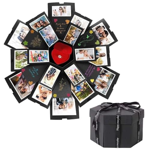 6 Faces Explosion Gift Box, 47cm/18.5in Surprise DIY Photo Box