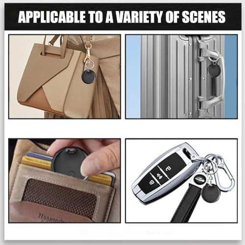 Smart Tracker Tag, YiYunTE 2 Pack Item Key Finder Locator compatible with Find My App(iOS only), Kids Children Tracking Tag Device, Small Bluetooth GPS Tracker for Cat Dog Pet Wallet Luggage — view 6
