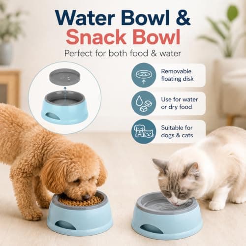 Pet Floating Water Bowl - Non Spill, Slow Drinking, Portable Travel Bowl — view 2