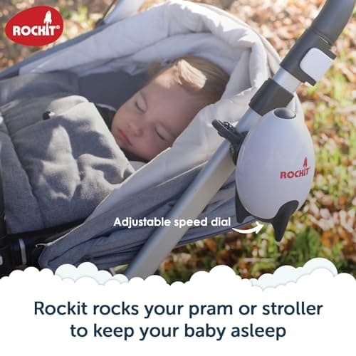 Rockit Rocker Rechargeable Pram Rocker - Baby Pushchair Rocking Device, Soothing Motion for Stroller or Buggy, Adjustable Speed, 60 Minute Timer, Universal Fit — view 2