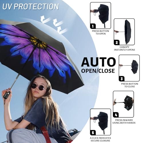SY COMPACT Travel Umbrella Windproof Automatic Factory Direct High Cost-effective Sun Umbrella UV Protection — view 4