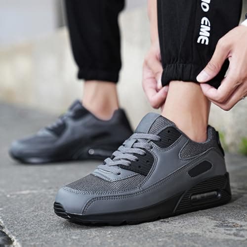 Padgene Men Women Running Shoes Sports Trainers Breathable Lightweight Sneakers Air Cushion Low Top Footwear Waking Fitness Lace up Shoes for Walking Gym Jogging Fitness Athletic Casual — view 2