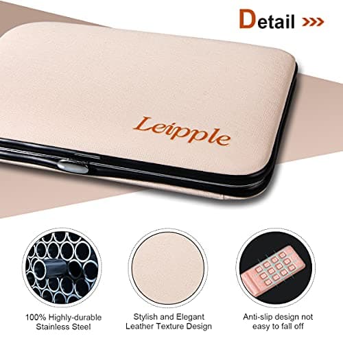 Manicure Set Professional Pedicure Nail Clippers Kit 18 Pcs,Beige/Pink — view 4