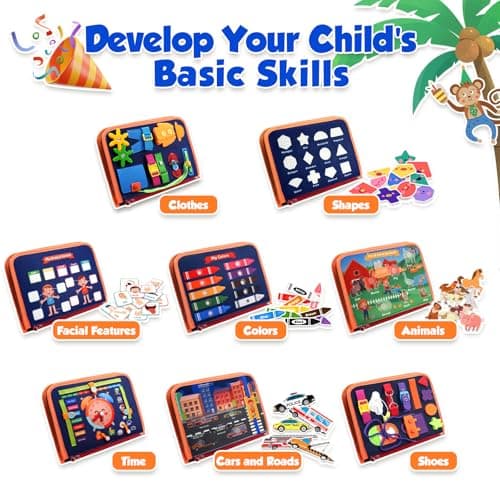 ZOOI Busy Book Busy Board Montessori Toys for 1 2 3 Year Old, Toddler Toys — view 5