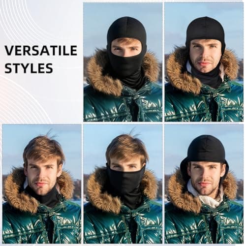 Alaoo Ski Face Mask for Men Women, 3Pcs Ski Face Mask UV Protector Masks with Gloves Sunglasses, Motorcycle Cycling Neck Warmer for Helmet for Skiing, Snowboarding, Motorcycle Wind Protection — view 5