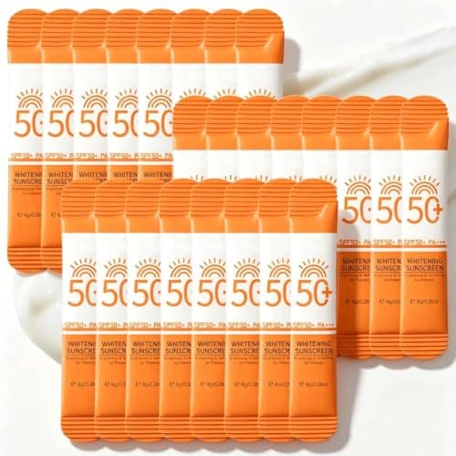 Mini Sunscreen SPF 50+ 24 Pack, Travel Size Sunscreen for Face & Body, Waterproof & Non-Greasy, No White Cast, Lightweight UV Protection for Daily Use, 8g Each