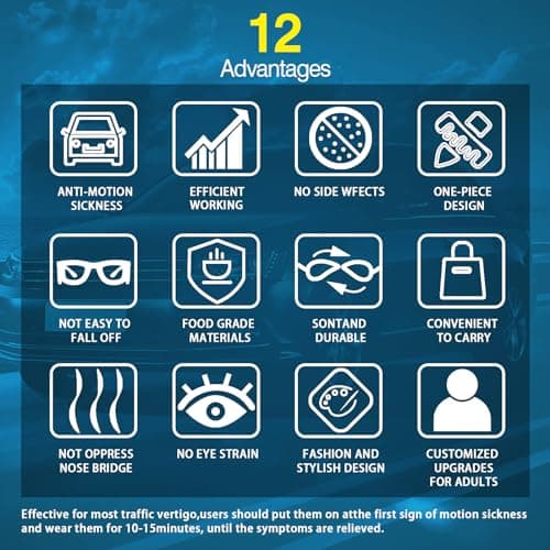 Hion 2 Pairs Adult Anti- Motion Sickness Smart Glasses, Ultra-Light Portable Nausea Relief Liquid Glasses, Carsickness Airsickness Seasickness Glasses, Travel/Cruise Essentials — view 5