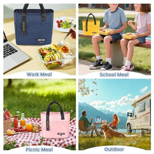 INNKGLE Insulated Lunch Bag, Sky Blue, Large — view 5