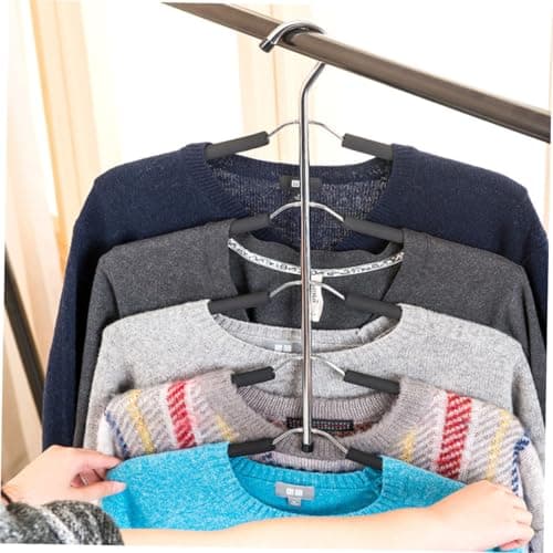 Jqk Folding Clothes Hanger Rack, Foldable Multi Layer Wardrobe Organizer — view 3