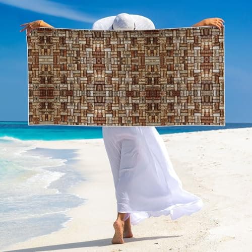 Dexnel Wine Cork Printing Oversized Beach Towel Lightweight Bath Towel Swim Towel Peach Skin Velvet Quick Dry Towels — view 5