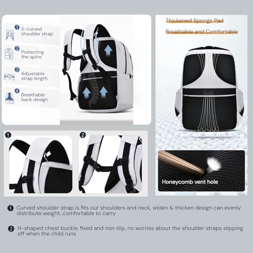 MITOWERMI 18in Children's Backpacks for Boys Girls, Lightweight Teens Boys School Bag Kids Bookbag Laptop Backpack Casual Travel Daypacks, Red — view 5