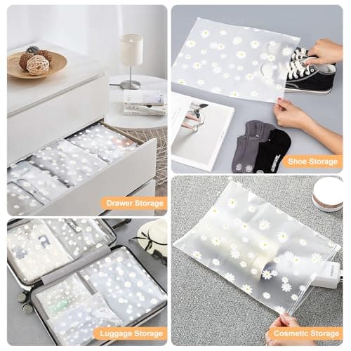 Deepton 18 Pcs Reusable Zip Lock Clothes Bags, Ziplock Bags for Clothes — view 6