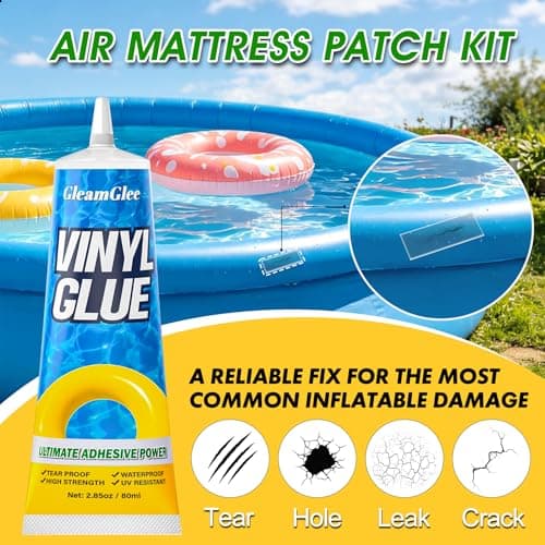 Air Mattress Patch Kit 80ML, Heavy Duty Waterproof Vinyl PVC Adhesive — view 2