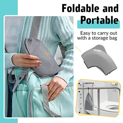 Maliton Toddler Toilet Seat, Foldable Potty Training Seat with Splash Guard — view 6