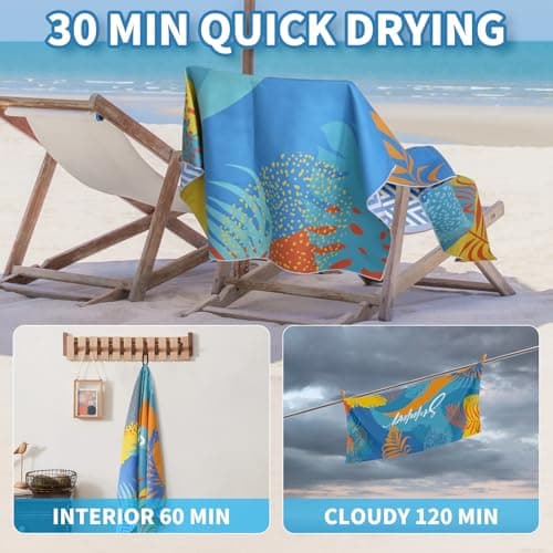 Startseite 200 x 90 cm Microfibre Towel - Large Size Quick Drying Microfibre Beach Towels for adults, Sand-Free, Absorbentextra large Beach Towels for adults - Includes Storage Bag (Pink Stripes) — view 6