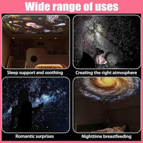 QUXVUIS Mini Star Projector Lamp USB Powered for Bedroom,3pc Slides — view 5