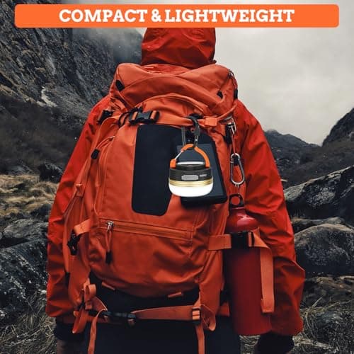 2 Pack Camping Lights, USB Rechargeable Camping Lantern LED Tent Light with Magnetic Base, 3 Modes with Hook Waterproof Portable Outdoor Camping Lamp for Camping Hiking Fishing Emergency Home — view 6