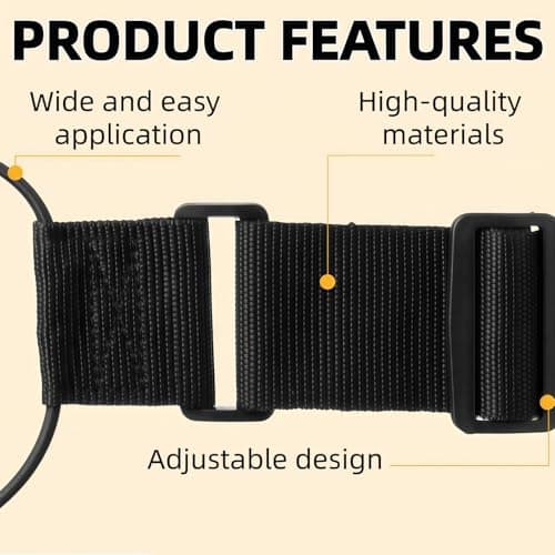 2pcs Luggage Straps,Adjustable Luggage Connector Straps for Suitcases,Elastic Travel Straps for Luggage,Suitcase Be/lts Luggage Straps,Multi-Purpose Application,Lightweight,Durable Material,Black — view 3