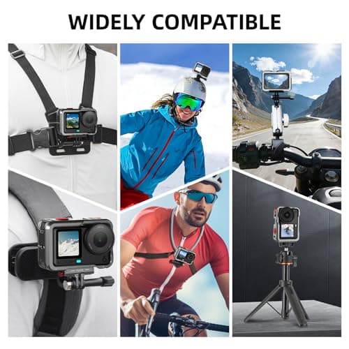 BRDRC Action 6 Camera Cage + Screen Protector Accessories Kit Aluminum Alloy Protective Frame Cage with Silicone Lens Cap Tempered Glass Lens Film for DJI Osmo Action 6 Protection Pack — view 5