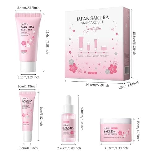 LAIKOU Sakura Skincare Set, 4Pcs TSA-friendly Size Skin Care Sets & Kits — view 5