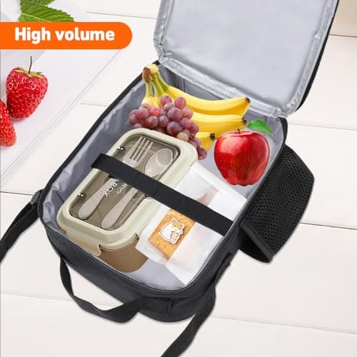 KBIBCK Football Lunch Box Bag, 3D Football Insulated Lunch Bag Kids, Portable Footballs Lunch Box with Water Bottle Holder, Insulated Lunch Bag for Kids Boy Girl for School Picnic Travel & Camping (B) — view 4