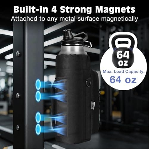 MoKo Magnetic Gym Bag Water Bottle Holder with 4 Magnets — view 2