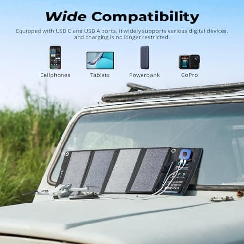 BigBlue 28W Solar Charger Foldable with Digital Ammeter — view 5