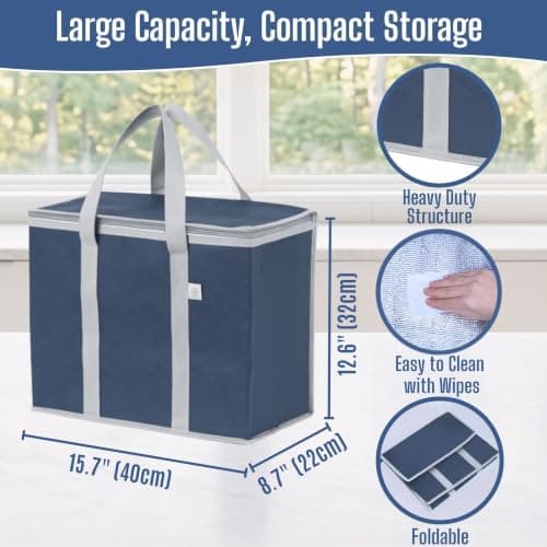VENO 2 Pack Cooler Bag Insulated Grocery Bags for Food Delivery Heavy Duty — view 2