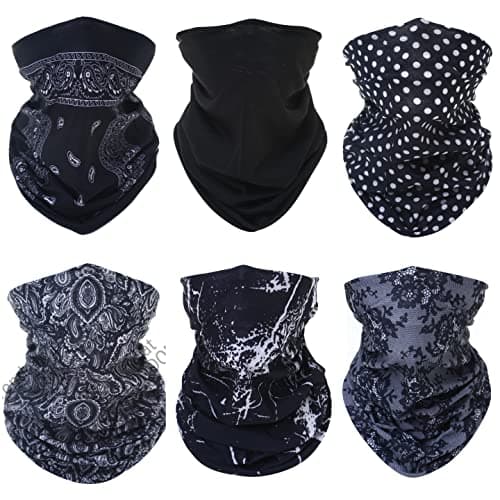wonderCat LONDON 6 PCS Unisex Neck Warmer, Tube Seamless Multifunctional Balaclavas, Face Cover, Face mask, Cycling mask, Ski Mask, Face Snoods Headwear, Cycling Daily Wear (Great Mix A (Z6DWMIXA))