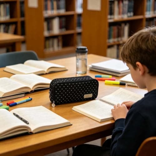 Polka Dot Pencil Case, Cute Pencil Case, Storage Bag for School Office — view 4