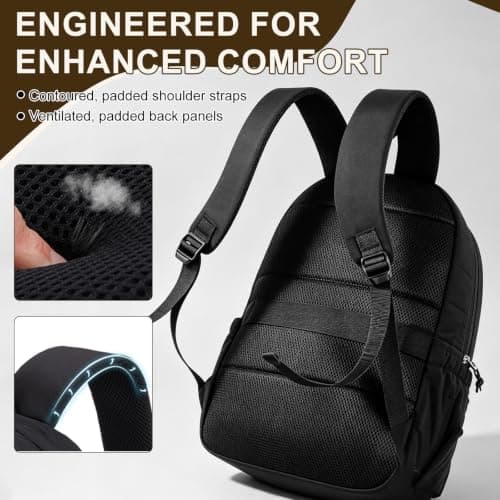 ZERVANE Backpack Womens Travel School Bags, Waterproof Lightweight 15.6" Laptop Bag for Business Work School Homework, College Daypack for Boys Girls Students Beige Packs (beige) — view 5