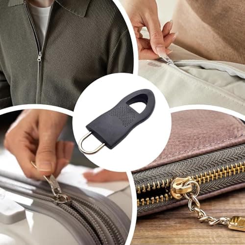 Zipper Pull Replacement - Heavy Duty Backpack, Nylon and Stainless Steel Zipper Handle, Garment Bag Repair Accessory, Parts Handle — view 4