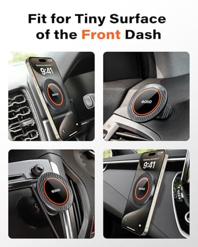 OQTIQ MagSafe Car Mount, Magnetic Dashboard Phone Holder, 360° Rotating — view 2