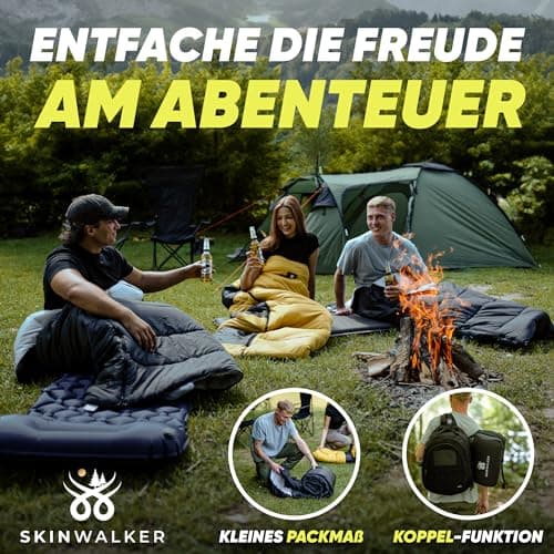 SkinWalker Adult Sleeping Bag with Non-Slip Strips, Small Pack Size [300 GSM] 3-4 Seasons Blanket Sleeping Bag, Sleeping Bags for Camping, Outdoor & Festivals — view 5