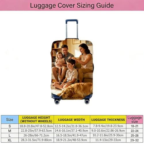 Personalised Suitcase Cover |Custom Luggage Cover with Photo/Text/Logo — view 2