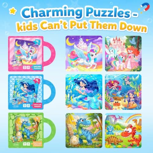 Magnetic Puzzle for Kids 3-8 – 36pcs Kid Travel Puzzle with Carry Handle — view 6