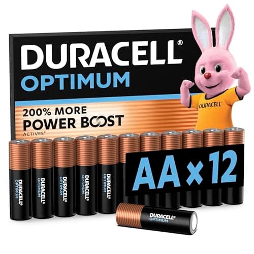 DURACELL Optimum AA Alkaline Batteries (12 Pack) 1.5V, LR06