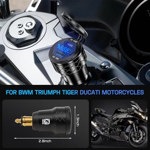 Din Hella Plug to USB Charger Adapter for 12V-24V BMW Triumph Tiger Ducati — view 2