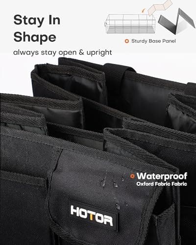 HOTOR Car Boot Oganiser - Auto Trunk Organizer Collapsible 3 Compartments — view 4