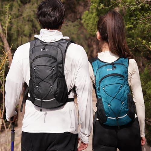 Asnewkit Ultra Lightweight Hiking Backpack,18L Waterproof Backpack,hiking rucksack for Women Men Outdoor Camping, Hiking,walking Backpack (Lake Blue) — view 5