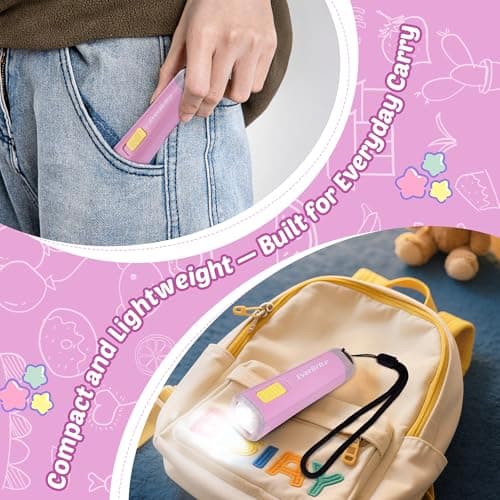 EverBrite Mini LED Flashlight, Lightweight (46 g), Pink — view 5