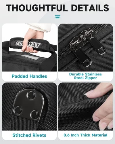 Findway Golf Travel Bag for Airlines with Wheels, Premium Golf Flight Bags with Hard Case Top, Protection for Clubs, Portable and Waterproof Travel Golf Bag — view 6