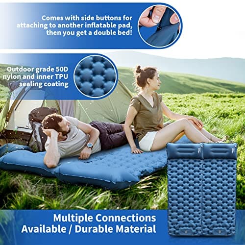HiiPeak Camping Sleeping Pad - Ultralight Inflatable Sleeping Mat with Built-in Foot Pump & Pillow, Compact Waterproof Camping Air Mattress for Tent, Backpacking, Hiking, Tent Trap Traveling — view 4