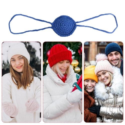 Nose Warmer - Hand Woven Wool Nose Guard, Soft Crochet Noses | Funny Winter Noses Pendant Knitted Crochet Protector for Outdoor Skiing Snowboarding Cold Weather — view 3